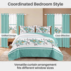 Green Rose Bedspread & Curtain Set – 9 Pieces