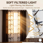 Brown Geometric bedspread and curtain set - coordinated bedroom