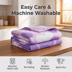 Lavender Geometric Circle Bedspread & Curtain Set – 9 Pieces