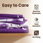 Purple Gardenia Bedspread & Curtain Set – 9 Pieces