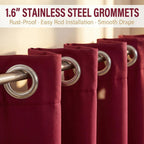 Burgundy & Gold Feather Bedspread & Curtain Set – 9 Pieces