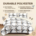 Brown Geometric bedspread and curtain set - care guidance