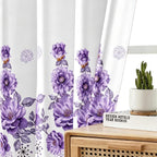 Purple Gem Floral bedspread and curtain set - curtain detail